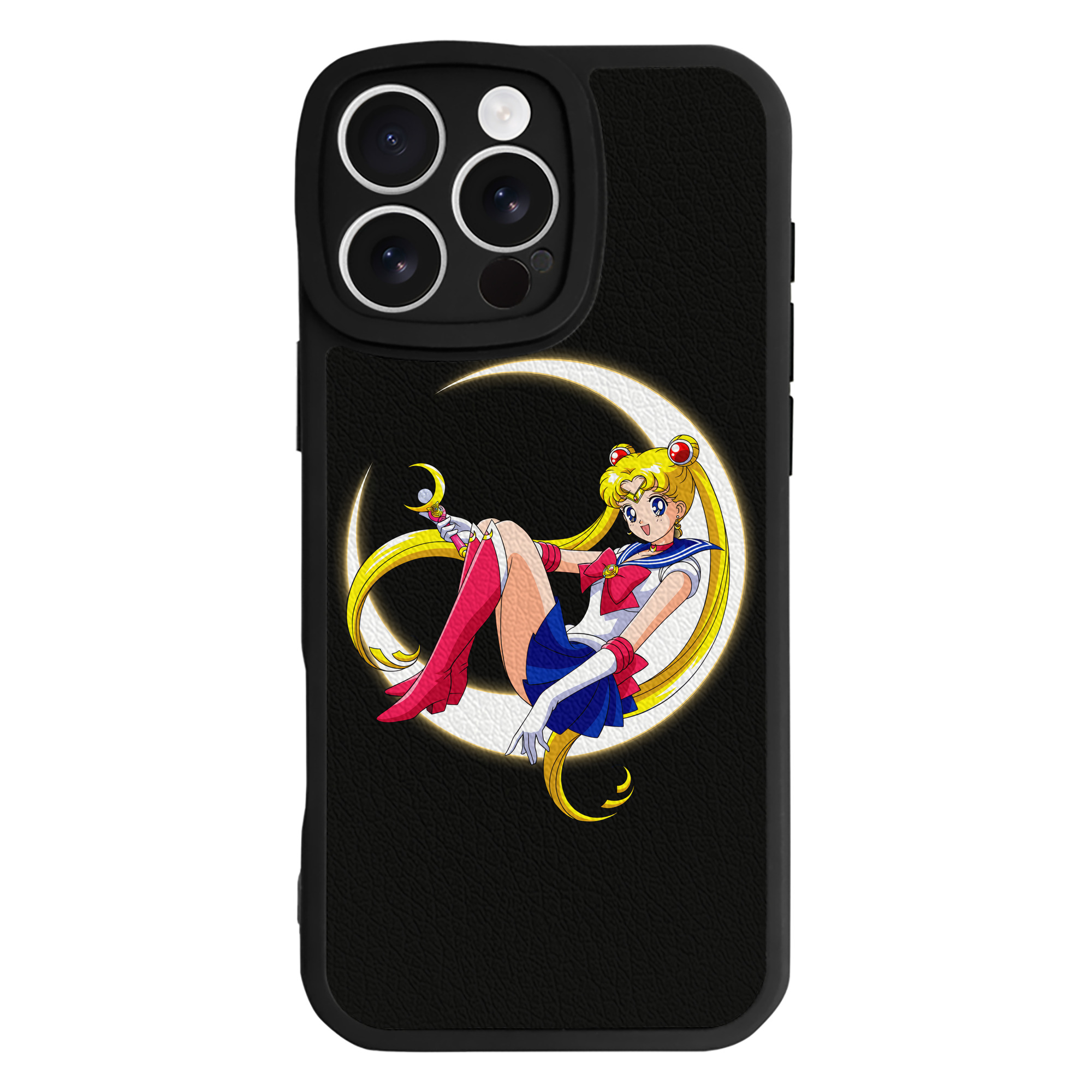 （画像用） 美少女戦士セーラームーン 月野 うさぎ つきの うさぎ Sailor Moon Tsukino Usagi 【iPhone 16シリーズ対応】シリコンスマホケース（レザー調） 材質：シリコン